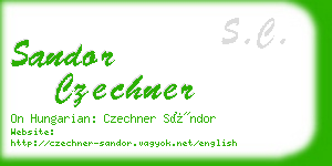 sandor czechner business card